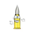 Happy cartoon illustration of bullet icon