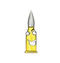 Curious internet meme illustration of bullet icon