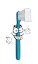 Happy cartoon illustration of toothbrush