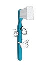 Curious internet meme illustration of toothbrush Royalty Free Stock Photo
