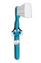 Sad cartoon illustration of toothbrush Royalty Free Stock Photo