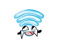 Happy internet meme illustration of Wifi symbol
