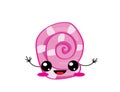 Cute cartoon illustration of snail shell Royalty Free Stock Photo