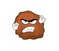 Angry cartoon illustration of meatball