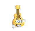 Happy cartoon illustration of ukulele