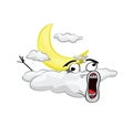 Crazy internet meme illustration of moon clouds Royalty Free Stock Photo