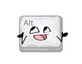 Happy internet meme illustration of Keyboard Alt button