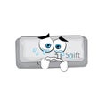 Crying cartoon illustration of shift key Royalty Free Stock Photo