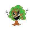 Crying internet meme illustration of apple tree