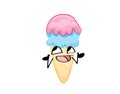 Happy  internet meme illustration of bubble gum ice cream Royalty Free Stock Photo