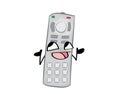 Happy internet meme illustration of TV remote control