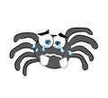 Crying cartoon illustration of spider Royalty Free Stock Photo
