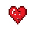 Dumb looking illustration of pixelated heart