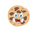 Scared illustration of chocolate cookie