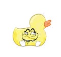 Comic internet meme illustration of bathroom duck toy Royalty Free Stock Photo