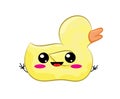 Cute cartoon illustration of bathroom duck toy Royalty Free Stock Photo