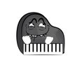 Comic internet meme illustration of piano keys