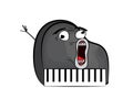 Crazy internet meme illustration of piano keys