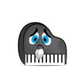 Sad cartoon illustration of piano keys Royalty Free Stock Photo
