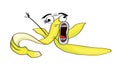 Crazy internet meme illustration of Banana peel