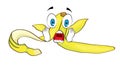 Scared illustration of Banana peel