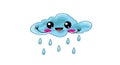 Cute cartoon illustration of Raining clound