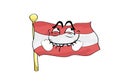 Comic internet meme illustration of Austria flag