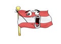 Crazy internet meme illustration of Austria flag