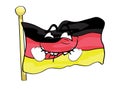 Comic internet meme illustration of Germany flag Royalty Free Stock Photo