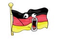 Crazy internet meme illustration of Germany flag Royalty Free Stock Photo