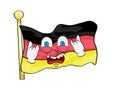 Punk cartoon illustration of Germany flag