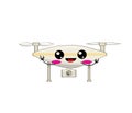 Cute cartoon illustration of drone