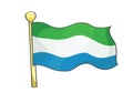 illustration of Siera Leone flag