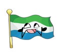 Happy internet meme illustration of Siera Leone flag