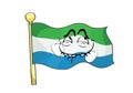 Comic internet meme illustration of Siera Leone flag