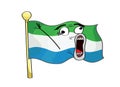Crazy internet meme illustration of Siera Leone flag