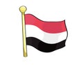 Yemen flag cartoon illustration