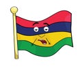 Dumb looking illustration of Mauritius flag