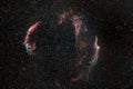 The Veil Nebula in the constellation of Cygnus Royalty Free Stock Photo
