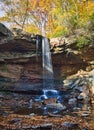 Veil of water over Cucumber Falls