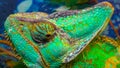 The veiled chameleon, cone-head (Chamaeleo calyptratus