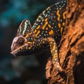 A veiled chameleon lizard