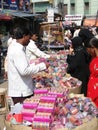 Veiled muslim women shop in the Lad Bazaar