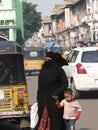 Veiled muslim women shop in the Lad Bazaar