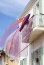 Veiling flying at a Balcony