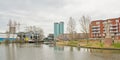 Veilinghaven, old harbor in Utrecht, now a residential neighborhood with apartment buildings Royalty Free Stock Photo