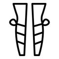 Vein stockings icon outline vector. Varicose leg