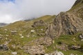 View on moutain landscape Julierpass, Switzerland Royalty Free Stock Photo