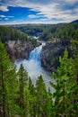 Veiw of Upper Yellowstone Falls at Yellowstone National Park, Wyoming, USA Royalty Free Stock Photo