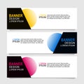 Vektor abstract geometric design of web banner templates